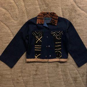NWOT - Imani Pamoja Mudcloth And Denim Unisex Jacket